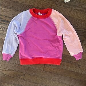 Hanna Andersson Pink and Red Kids Raglan Sweatshirt